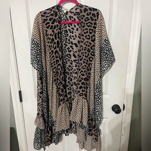 Leopard Print Kimono Cardigan